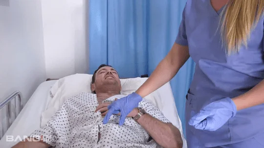 A j  applegate gets duped into fucking her patient after washing his cock