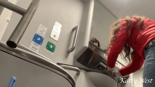 Extreme on the train  teen girl took off her panties and pee in public  risky peeing