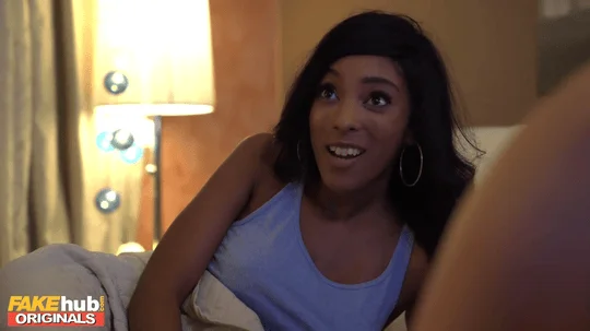 Fakehub blowjob for big black dick from horny step sister