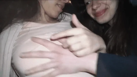 Threesome sex with two s in car    cum in mouth and swallow