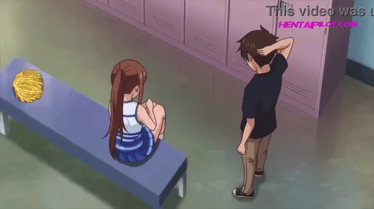Got caught fucking my cheerleader in the changing room   anime hentai gif part1