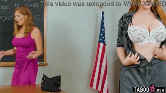 Misbehaved in class had stepmom coming to the rescue in front of the milf teacher gif part3