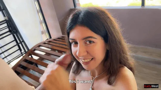 Neighbor peep at me naked on the balcony   and i offered him anal sex gif part2