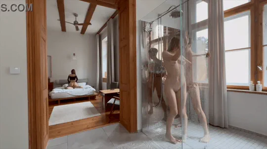 She didn t mind to join them    amateur group fuck gif part4