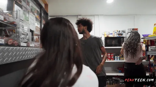 Sneaking sex in a grocery store   pervteen gif part5