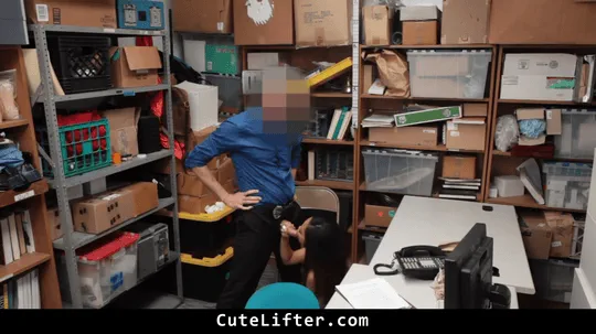 Teen was put through the usual shoplifter treatment   cutelifter gif part1