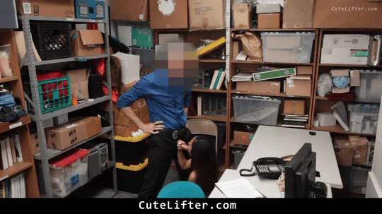 Teen was put through the usual shoplifter treatment   cutelifter gif part2