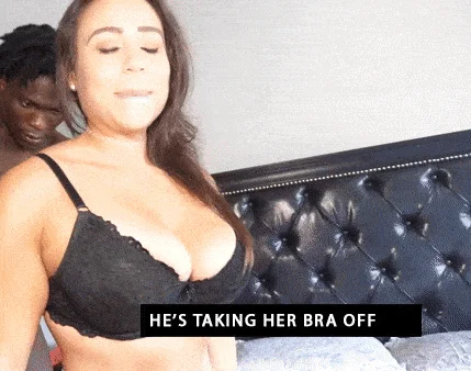 C.C   3 He's taking her bra off