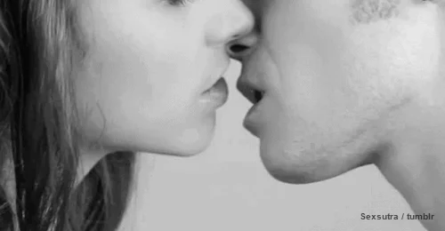 Closeup sensual biting 95